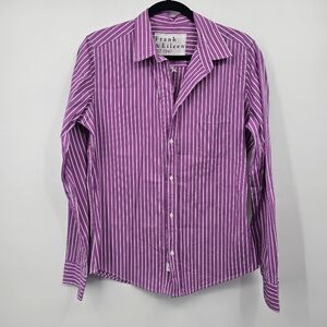 Frank & Eileen Purple Striped Button Down Shirt
